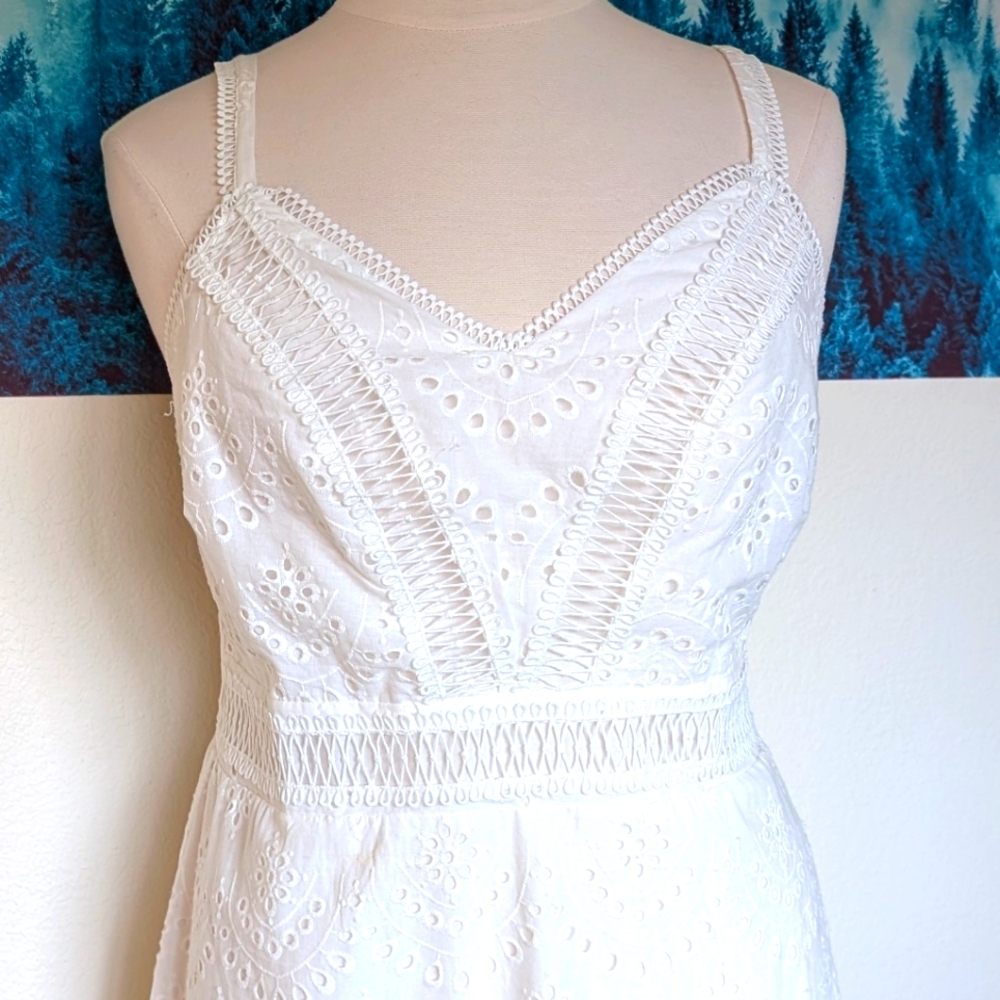 Sundress Summer! White Eyelet Dress